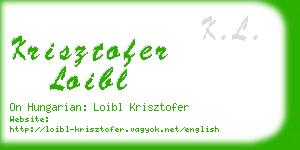 krisztofer loibl business card